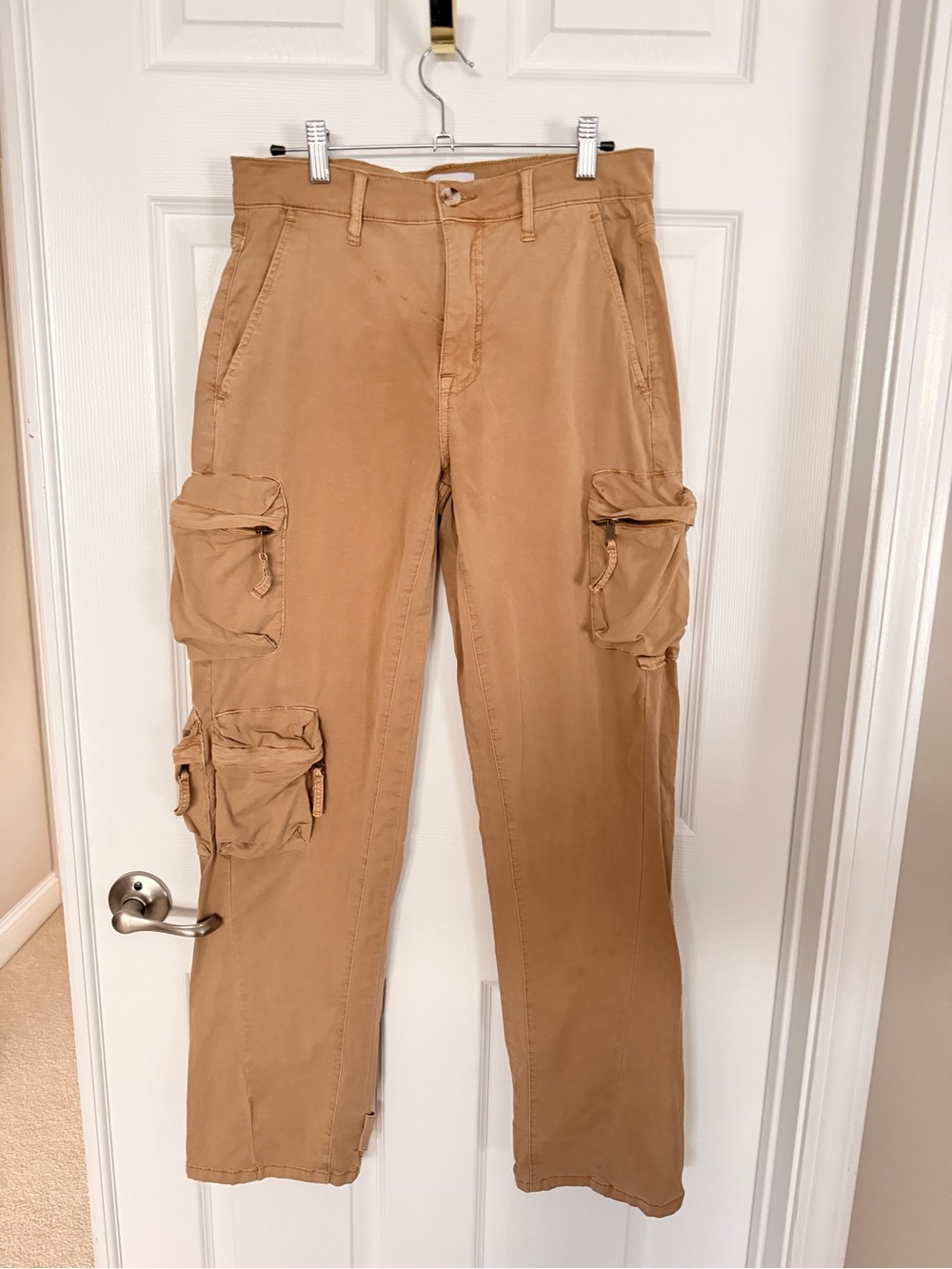 Pistola Tan Cargo Pants with Utility Pockets